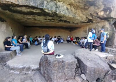 Copy of Listening to Dr. Manjiri Bhalerao at Bhaje caves